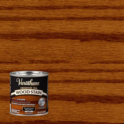 American Walnut Varathane Premium Oil Based Interior Wood Stain 211804 Half Pint 4 Pack