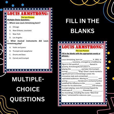 Louis Armstrong Biography Reading Comprehension Passage Activities