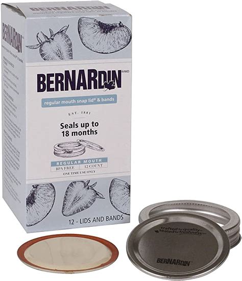 Bernardin Mason Jar Lids And Screw Bands Standard Amazonca Home