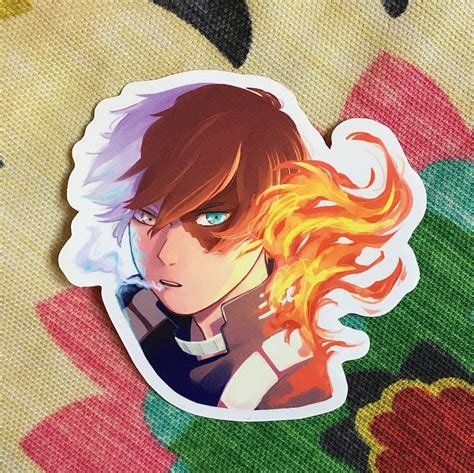 Todoroki Shoto My Hero Academia Vinyl Sticker Etsy