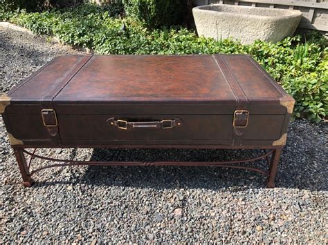 Masculine Handsome And Rich Ralph Lauren Style Trunk Coffee Table At