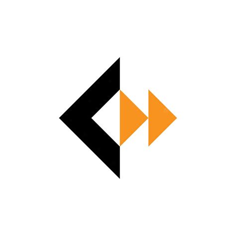 premium vector simple abstract tringle flat icon logo