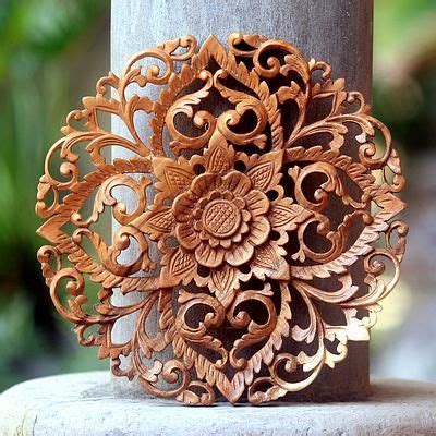 Wood Relief Panel Royal Flower Wood Carving Designs Wood Carving