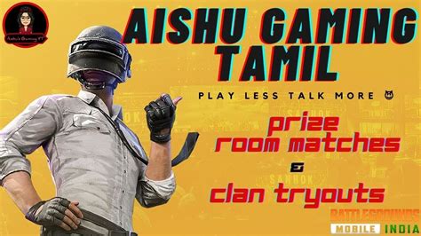 Custom Prize Room Matches Tamil Girl Gamer Aishu Gaming Bgmi Live