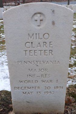 Milo Clare Teeter Find A Grave Memorial Grave