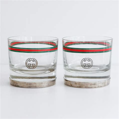 Circa 1970s Gucci Signature Cocktail Glasses Ebth