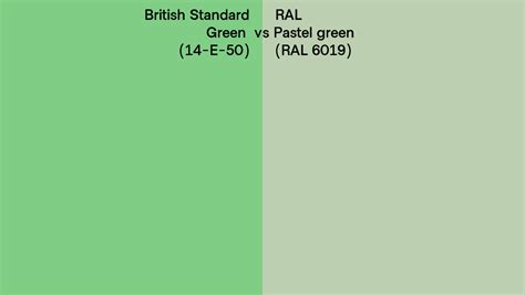 British Standard Green E Vs Ral Pastel Green Ral Side By