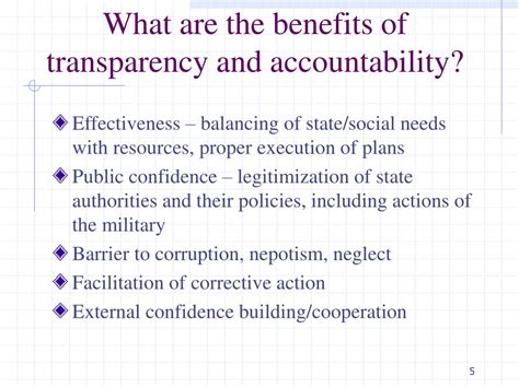 Ppt Transparency And Accountability In The Management Of Defence