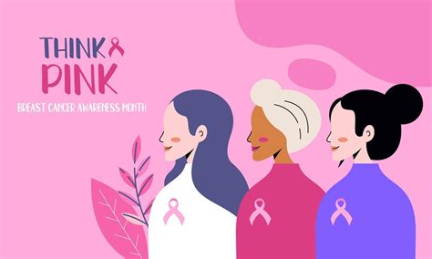 Premium Vector Think Pink Breast Cancer Awareness Month Illustration