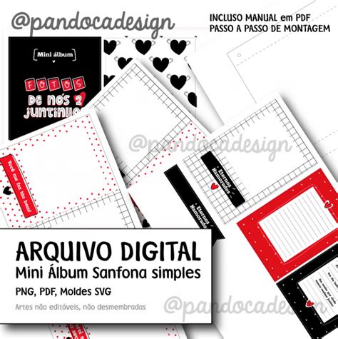 Gratis Arte Digital Mini Lbum Namorados Pandoca Design