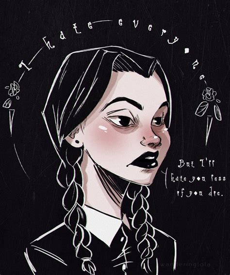 Easy Wednesday Addams Drawing