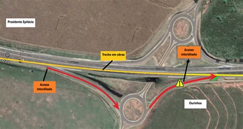 Dispositivo de acesso e retorno da Rodovia Raposo Tavares em Caiuá terá