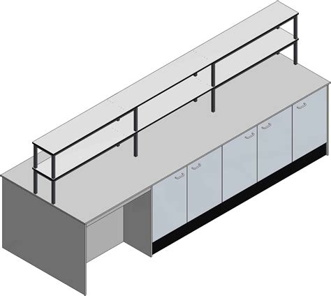 Fixed Pedestal Laboratory Furniture With Optional Reagent Shelving