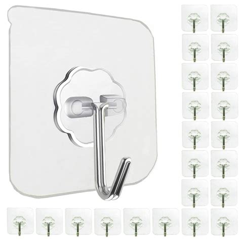 Buy 24 Pack Wall Hooks For Hanging 33lb Max Heavy Duty Self Adhesive