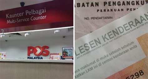 Pembaharuan Cukai Jalan Lesen Memandu Boleh Dilaksana Di Pejabat Pos