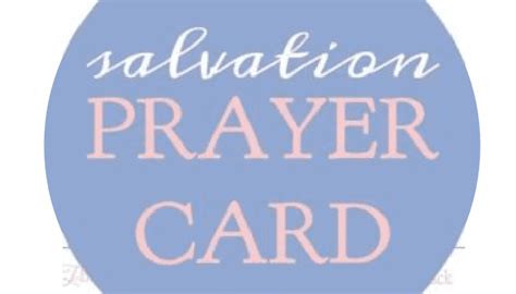 Salvation Prayer Card - Free Printable - A Little R & R