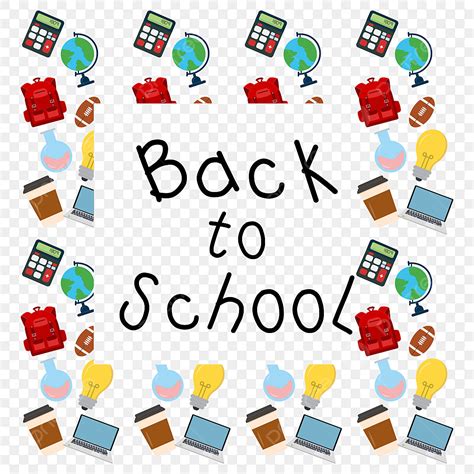 Laptop Back Vector Hd Images Back To School With Laptop And Items