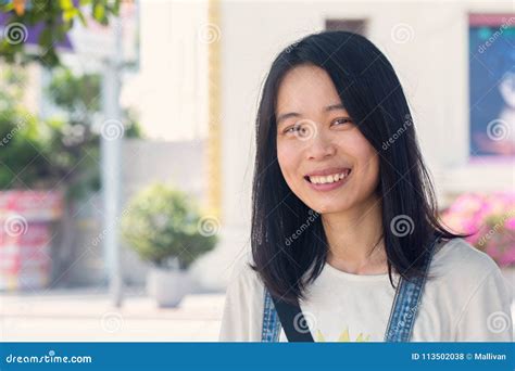 Happy Chinese Woman Stock Photo Image Of Adult Lifestyle 113502038