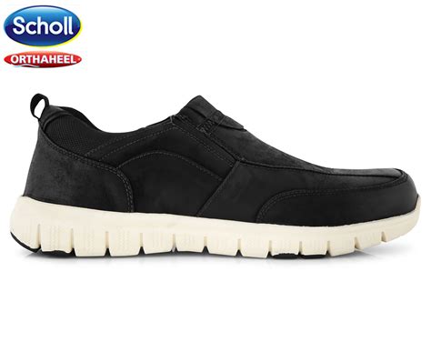 Scholl Mens Leather Cairns Shoe Black Nz