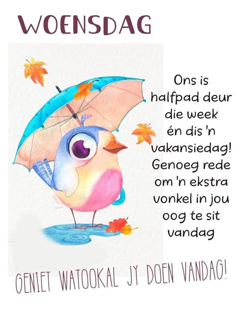 Pin Di Helene Su Goeie Môre Woensdag