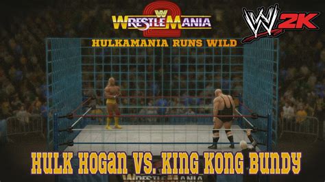 WWE 2k14 Wrestlemania II Hulk Hogan Vs King Kong Bundy Hulkamania