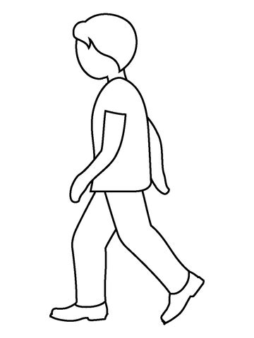 Person Walking Emoji Coloring Page Free Printable Coloring Pages