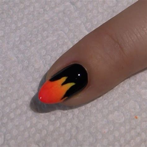 Flame Nail Tutorial With Twinkledt Fire Nail Vinyls