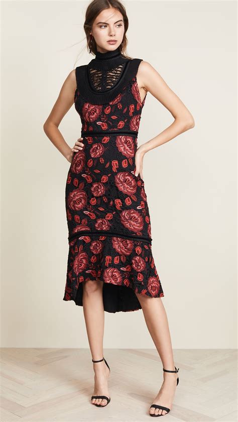 Alice Olivia Evelina Ruffle Dress Shopbop Save Up To 25 Use Code