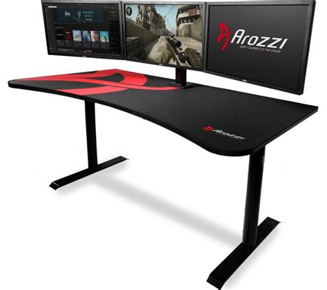 Buy Arozzi Arena Gaming Desk Black And Red Free Delivery Currys