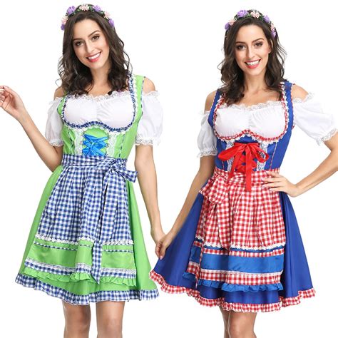 Traditional Bavarian Octoberfest German Beer Wench Costume Adult