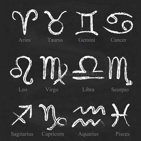 Sketch Set Zodiac Signs Stock Illustration Illustration Of Libra