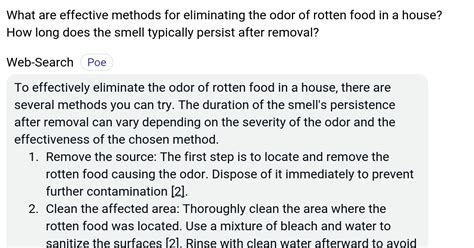 What are effective methods for eliminating the odor of rotten food in a ...