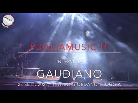 Intervista Gaudiano Teatro Giordano Foggia Youtube