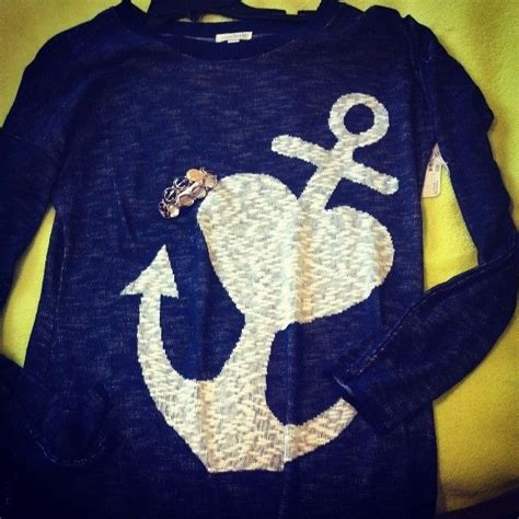 Anchor Sweater Sweaters And Leggings Nautical Outfits Diva Fashion