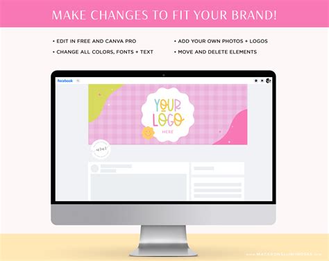 Bright Rainbow Facebook Cover Template Bundle • Macarons and Mimosas