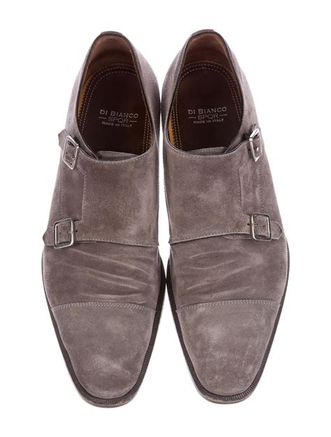 Di Bianco Suede Double Monk Strap Shoes Shoes Dib20010 The Realreal