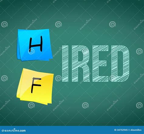 Hired Or Fired Illustration Design Stock Illustration Illustration Of