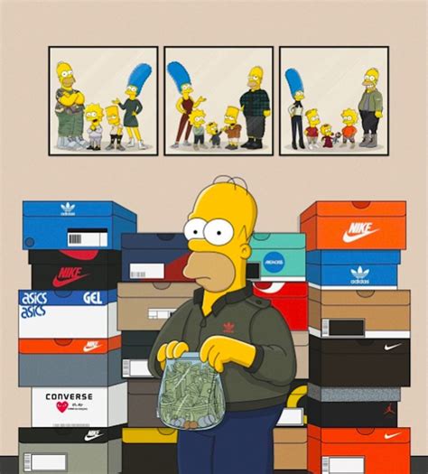 The Simpsons Illustrated As Sneakerheads By Olga Wójcik