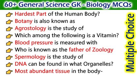 General Science Gk Multiple Choice Questions And Answers On General