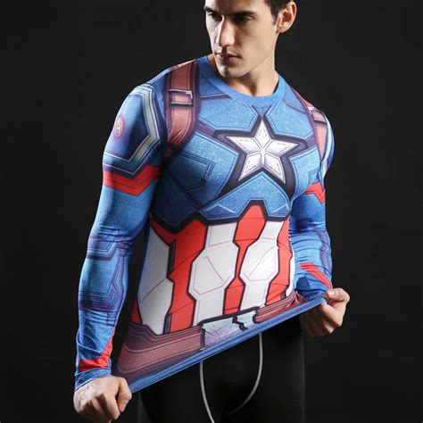 Футболки с принтом Супермена, мужские компрессионные топы, фитнес ...