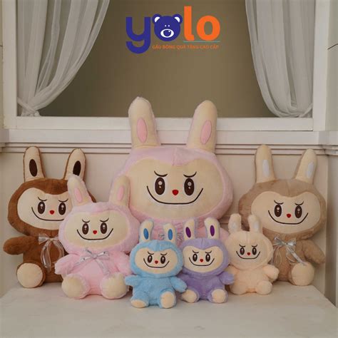 Gấu bông Labubu cao cấp thú nhồi bông qua tặng labubu siêu hot mới nhất gấu bông yolo chính