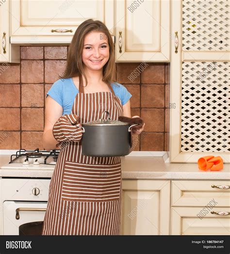 Housewife Saucepan Image And Photo Free Trial Bigstock