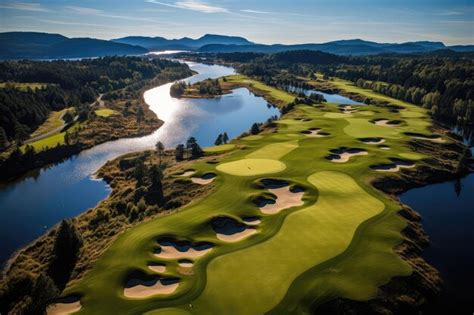 Premium Ai Image Aerial Image Of European Golf Course