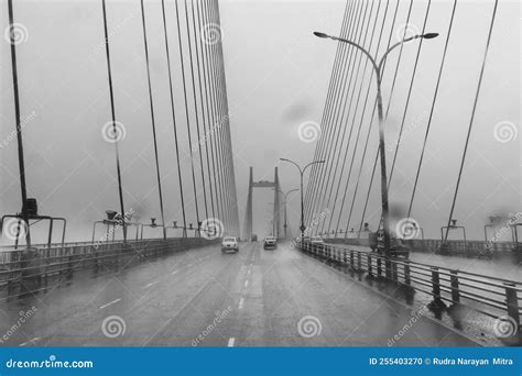 Vidyasagar Setu, Longest Cable - Stayed Bridge In India Stock Image ...