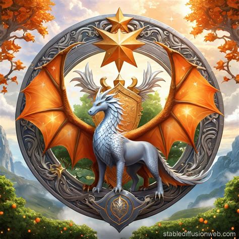 Dragon And Hippogriff Coat Of Arms Stable Diffusion Online