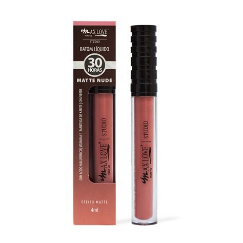 Batom Líquido Matte Nude 30 Horas Cor 668 a 673 Max Love 4ml 48un