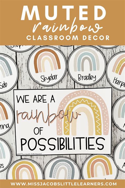 We Are A Rainbow Of Possibilities Classroom Decor