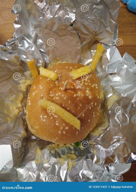 Angry burger stock image. Image of angry, fries, burger - 123511437