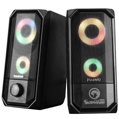 Marvo W Channel Rgb Led Usb Powered Gaming Speakers Falcon Computers