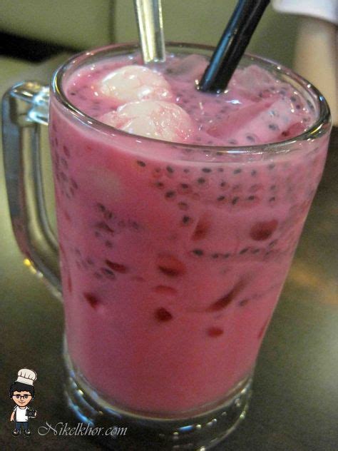 Selasih Bandung Sweet Indonesian Drink With Coconut Milk And Basil